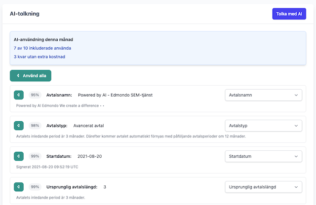 Admin account details